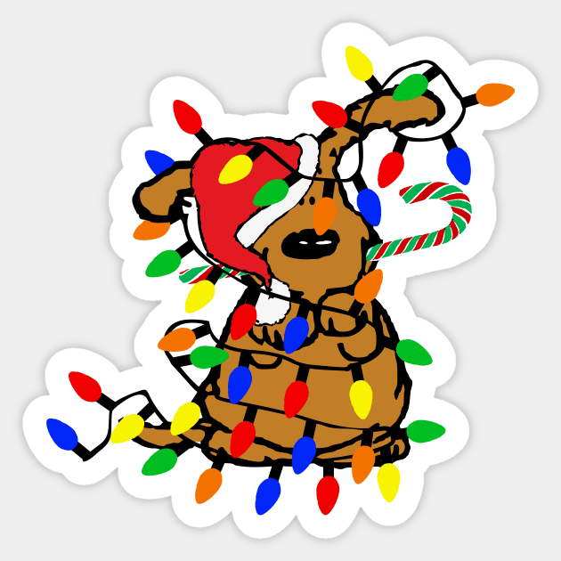 Caught up in the Christmas Lights Sticker by m2inspiration